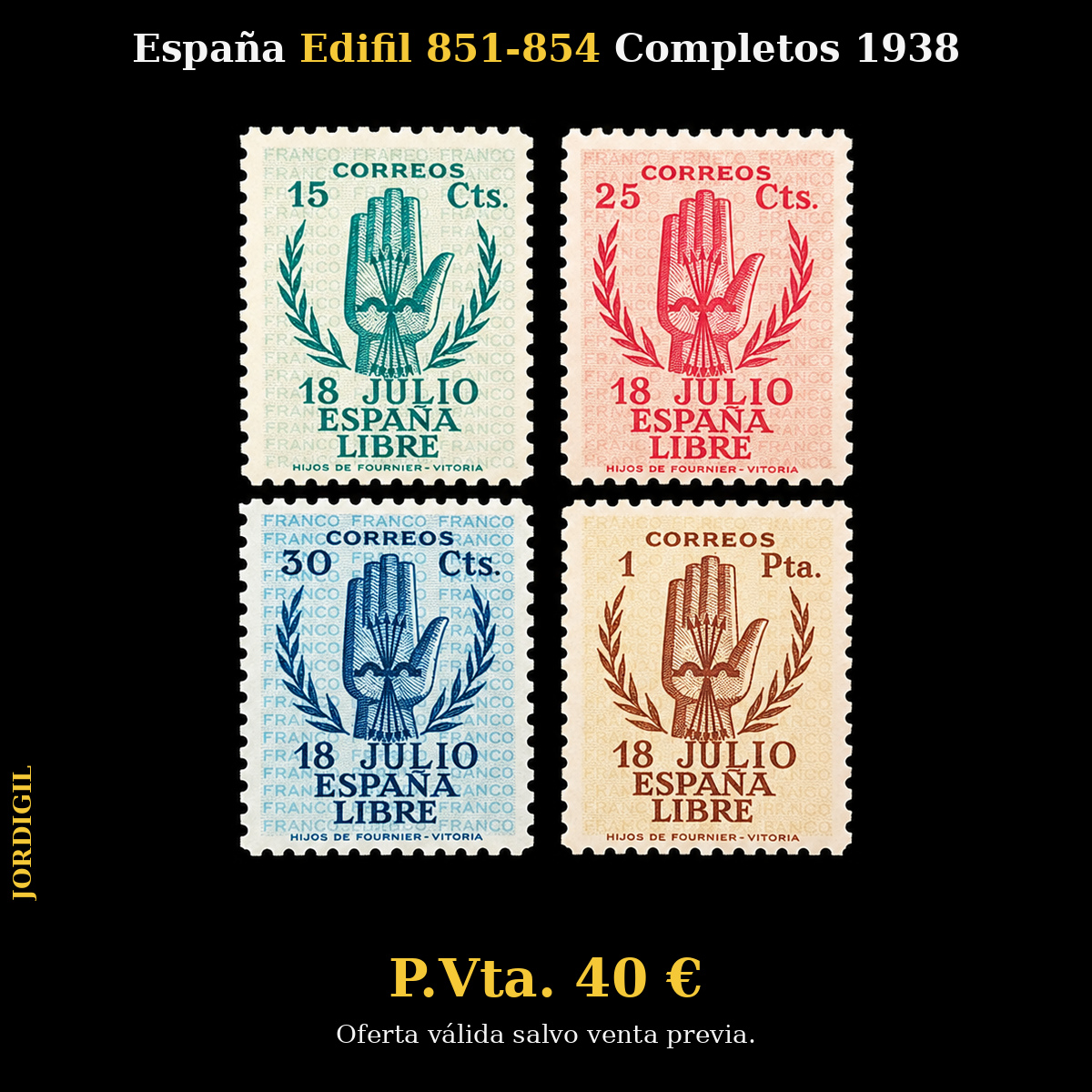 España · Edifil 851-854